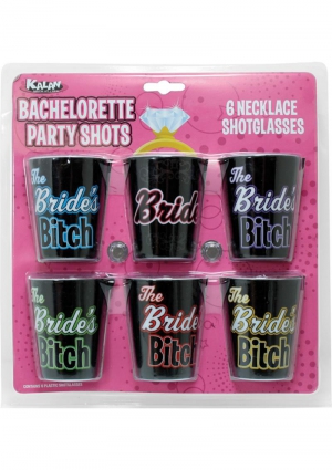 Bridesbitches 6pc Necklace Shotglass Set