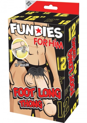 Fundies Foot Long Thong With Ruler-One Size