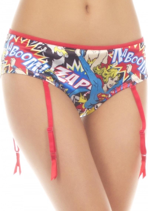 Bam/Crash Heroes Panty With Garter-Medium