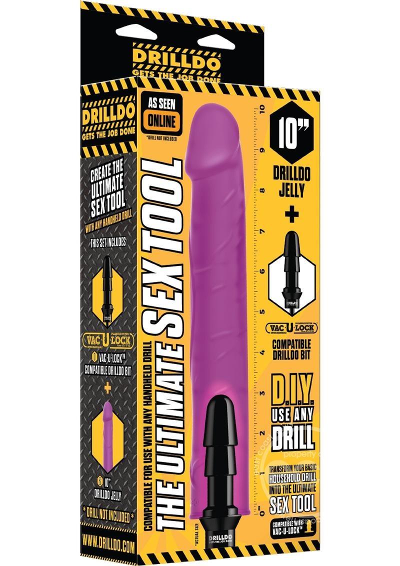 Purple 10" Drilldo + Vac-U-Lock Bit