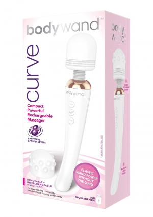 White Bodywand Curve Rechargeable Massager