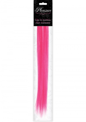 Hair Clip In- Neon Pink