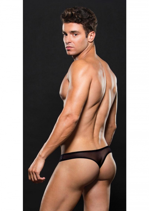 ENVY- MESH THONG XXL BLACK