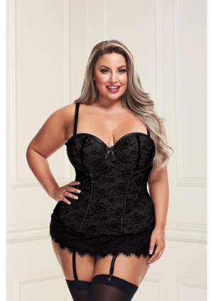 BACI BUSTIER AND GSTRING - BLK XL