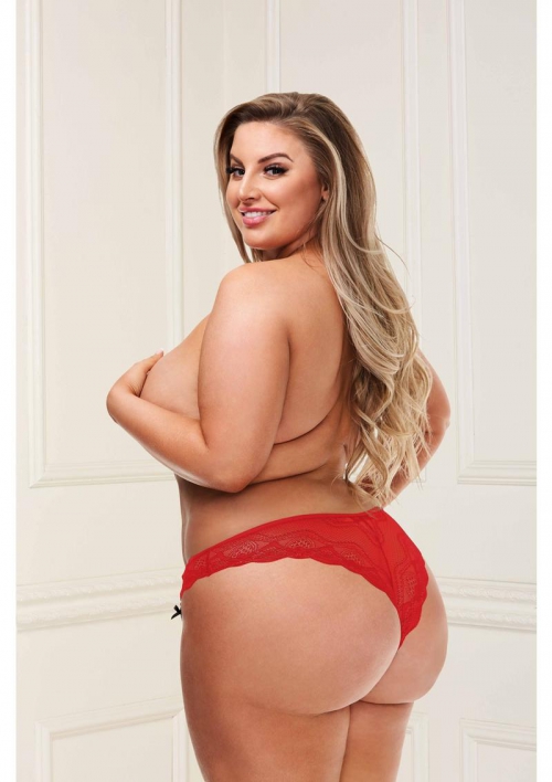 BACI LACE BOYSHORT - RED - 1X2X