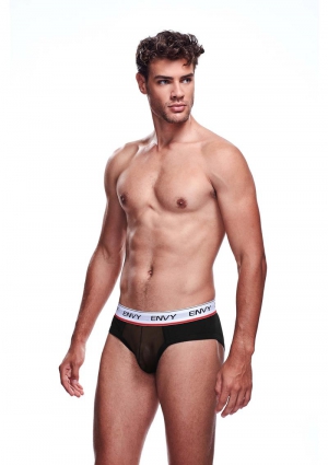 ENVY MESH BRIEF BLACK-LXL