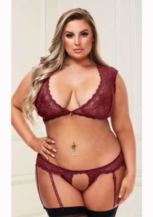 2pc Sexy Lace Bra And G-string Set