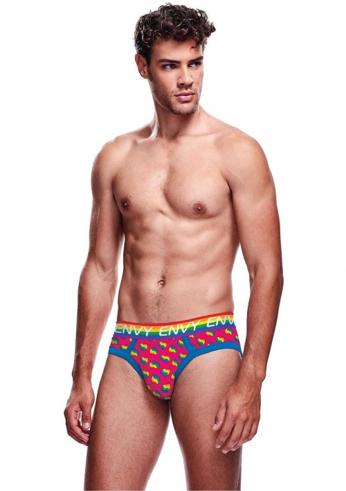 RAINBOW HEARTS BRIEF-LXL